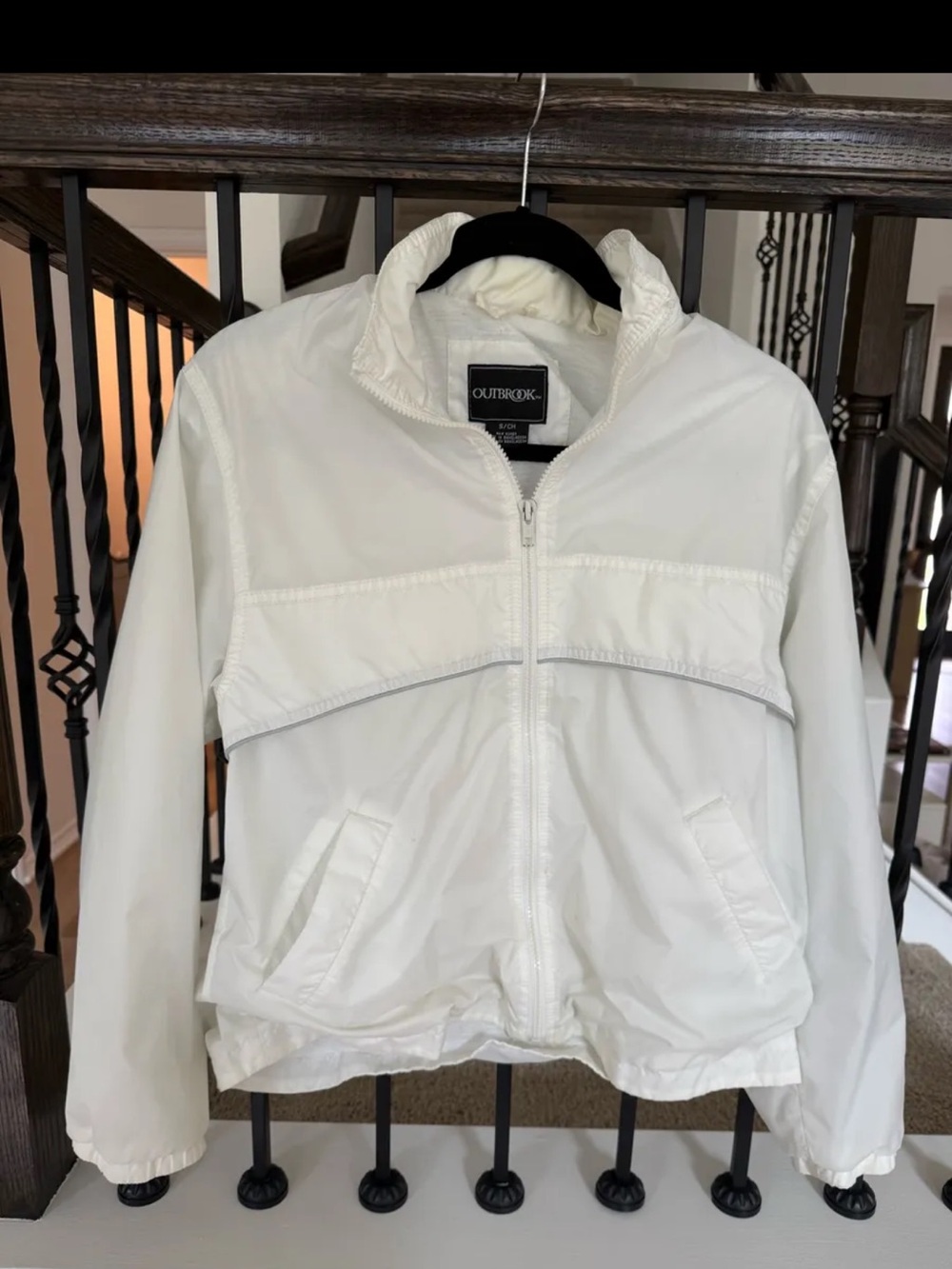 Women's White Lightweight Zip Jacket